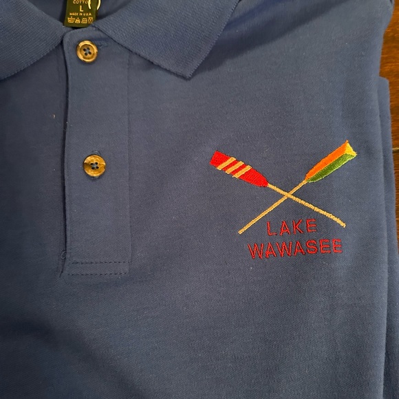 Lake Wawasee blue pole shirt size large new with tags - Picture 2 of 3